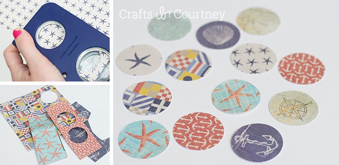 Circle punch and scrapbook paper
