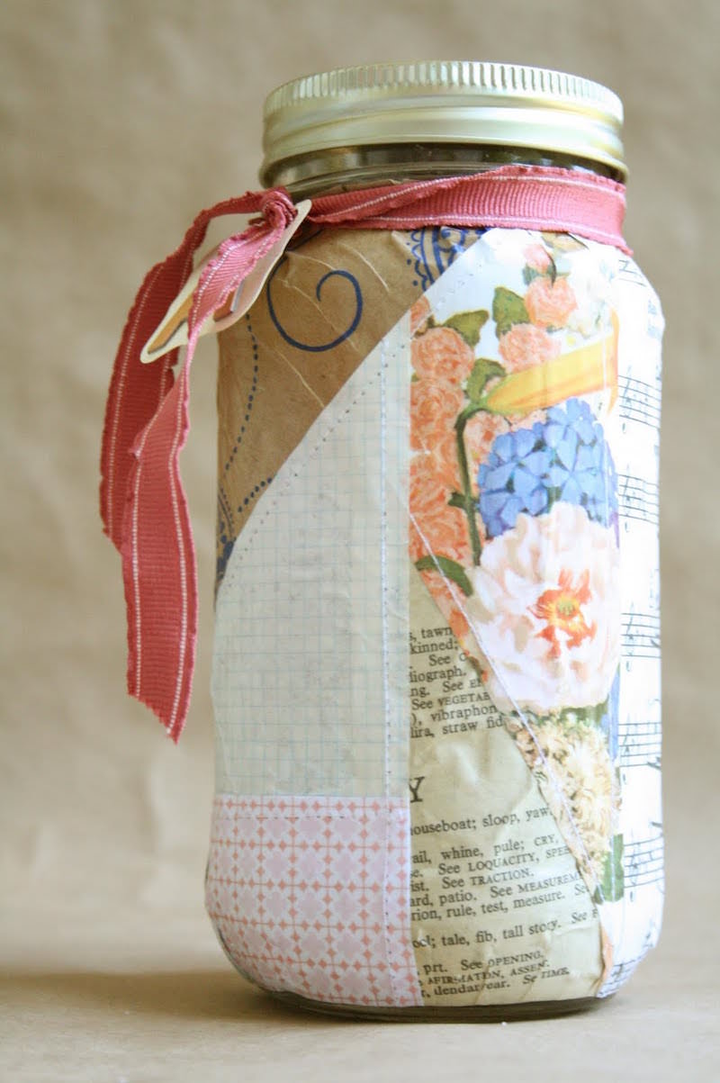 mod podge mason jar