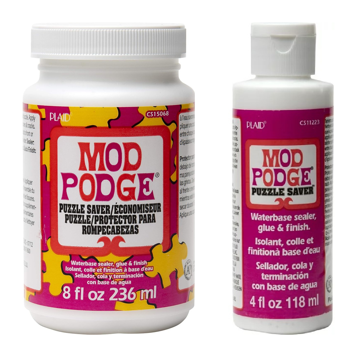 Mod Podge puzzle saver bottles