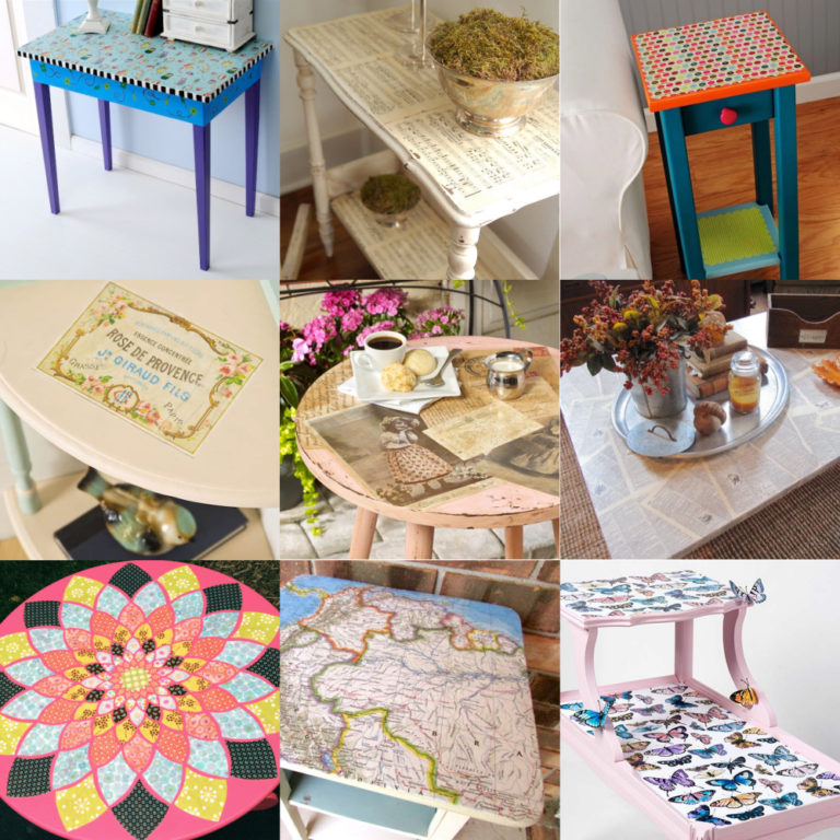 Mod Podge tables feature image