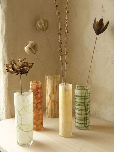 Mod Podge vases
