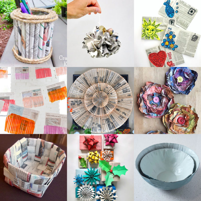 Newspaper craft ideas feature image