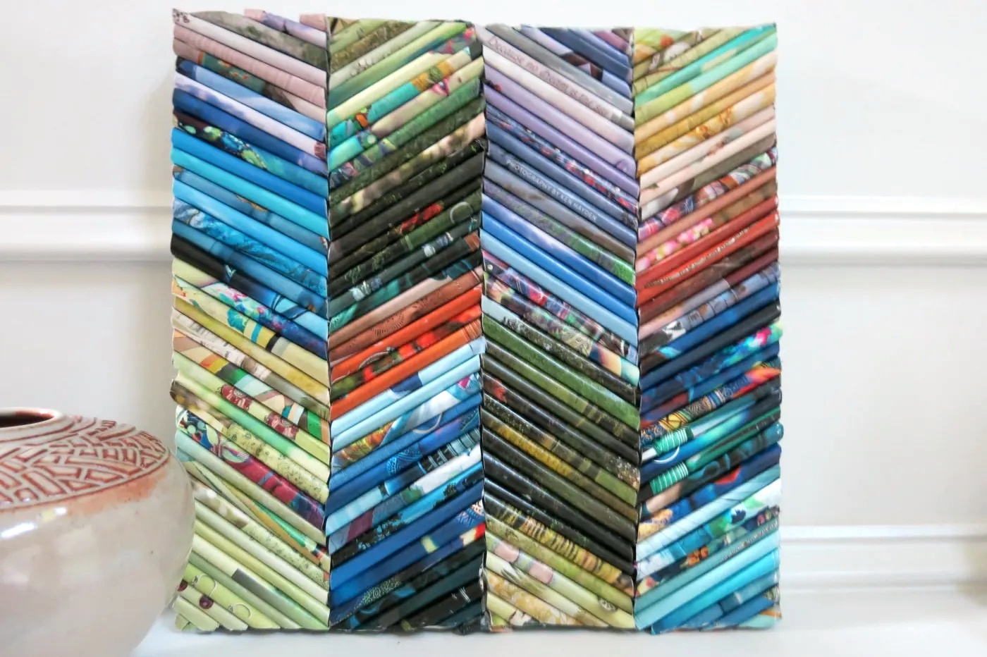 No-Sew Quilt Block With Rolled Paper