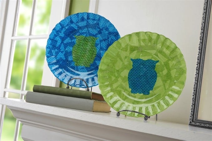 The Easy Way to Decoupage Plates with Fabric