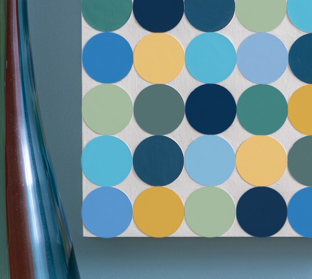 paint sample wall art detail