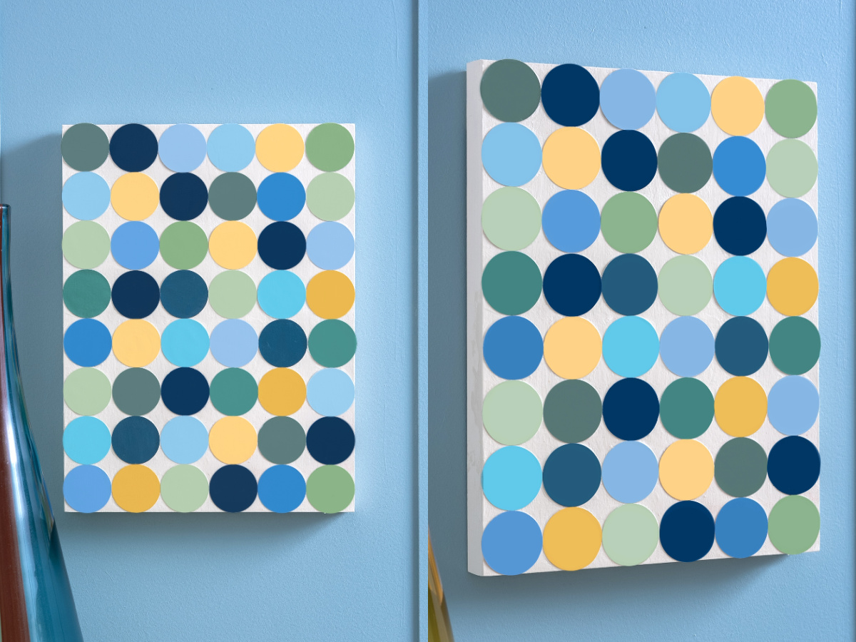 paint swatch wall art with Mod Podge