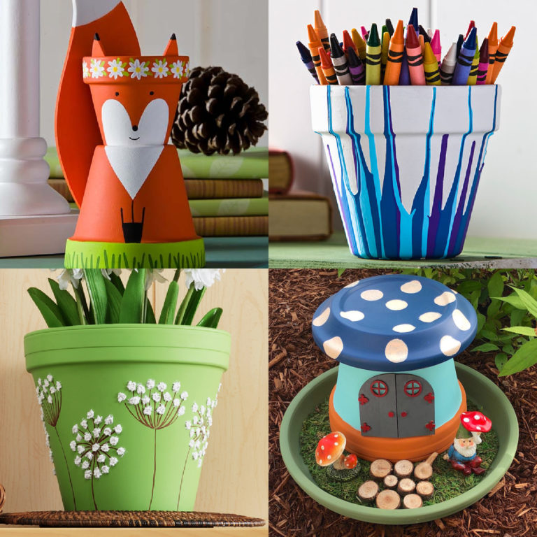 painted terracotta pots