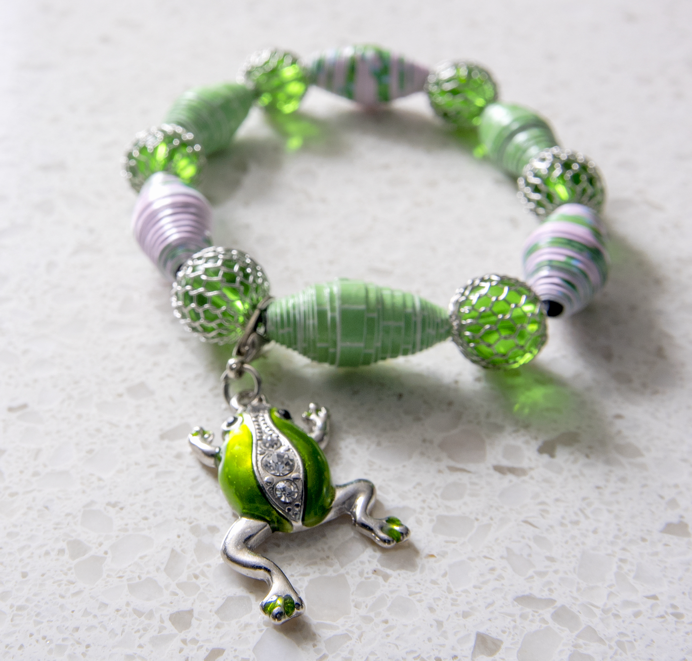 Paper bead bracelets