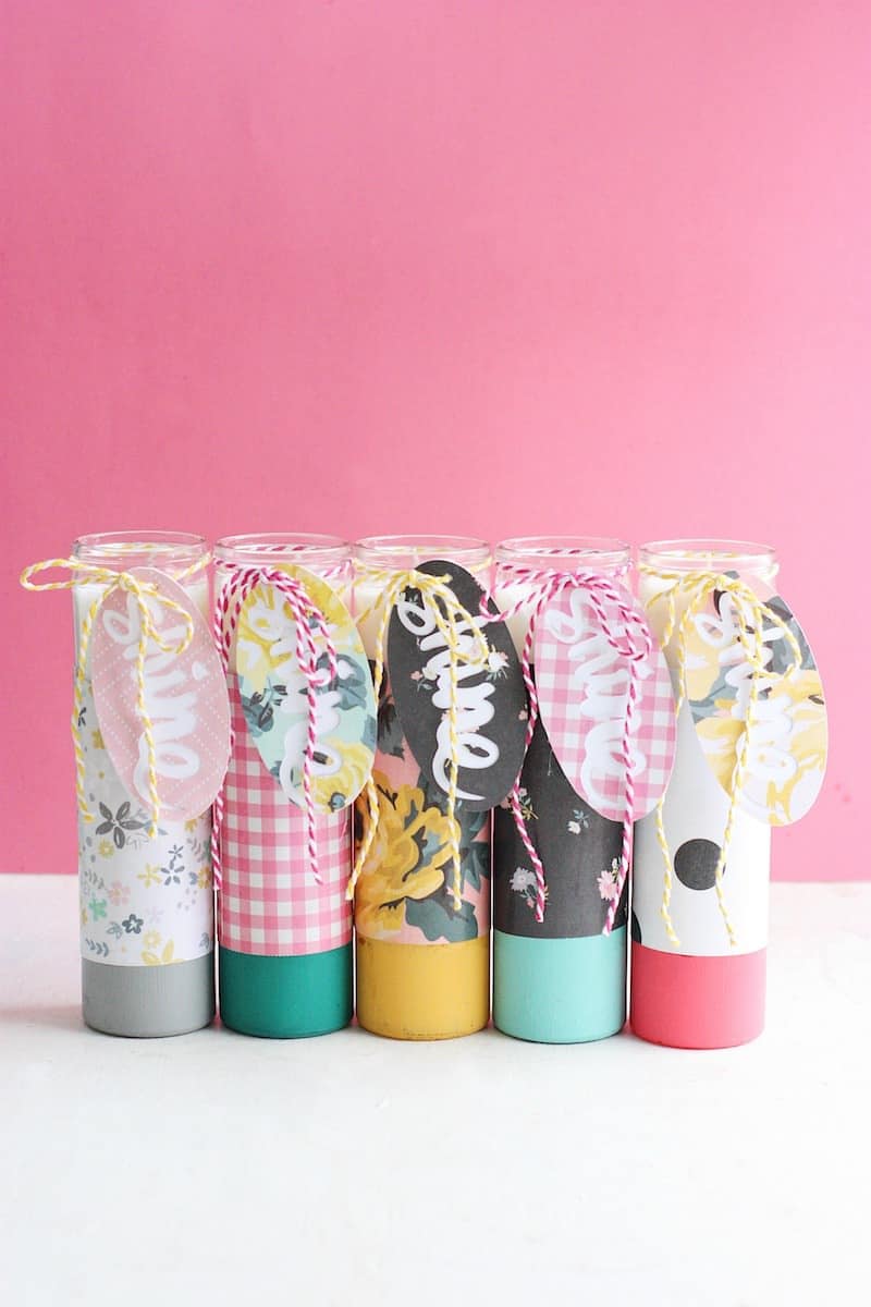 Paper Wrapped Dollar Store Candles