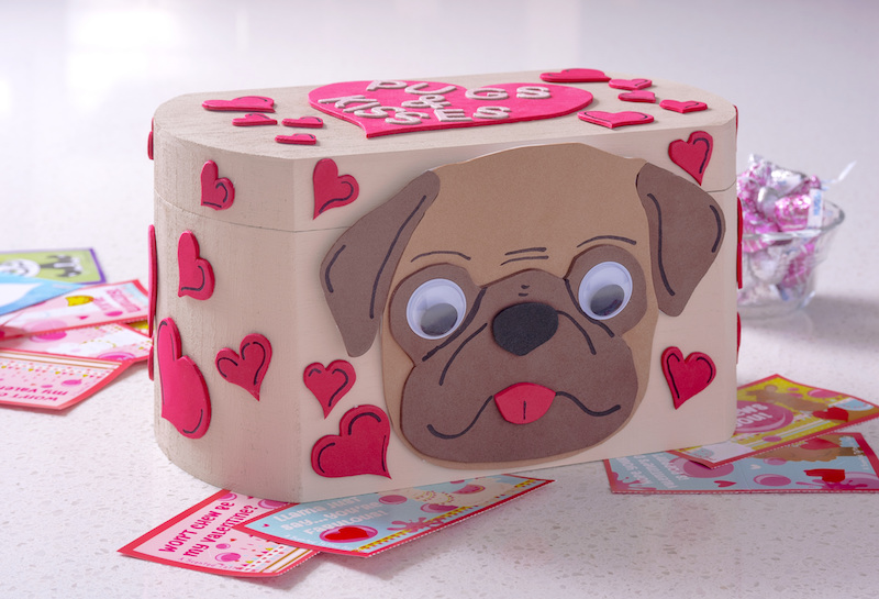 Pugs and Kisses valentine box