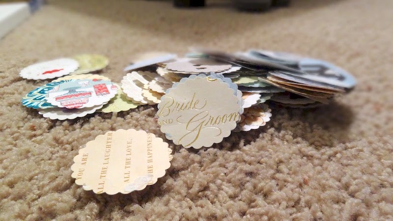 Punch out shapes from wedding cards
