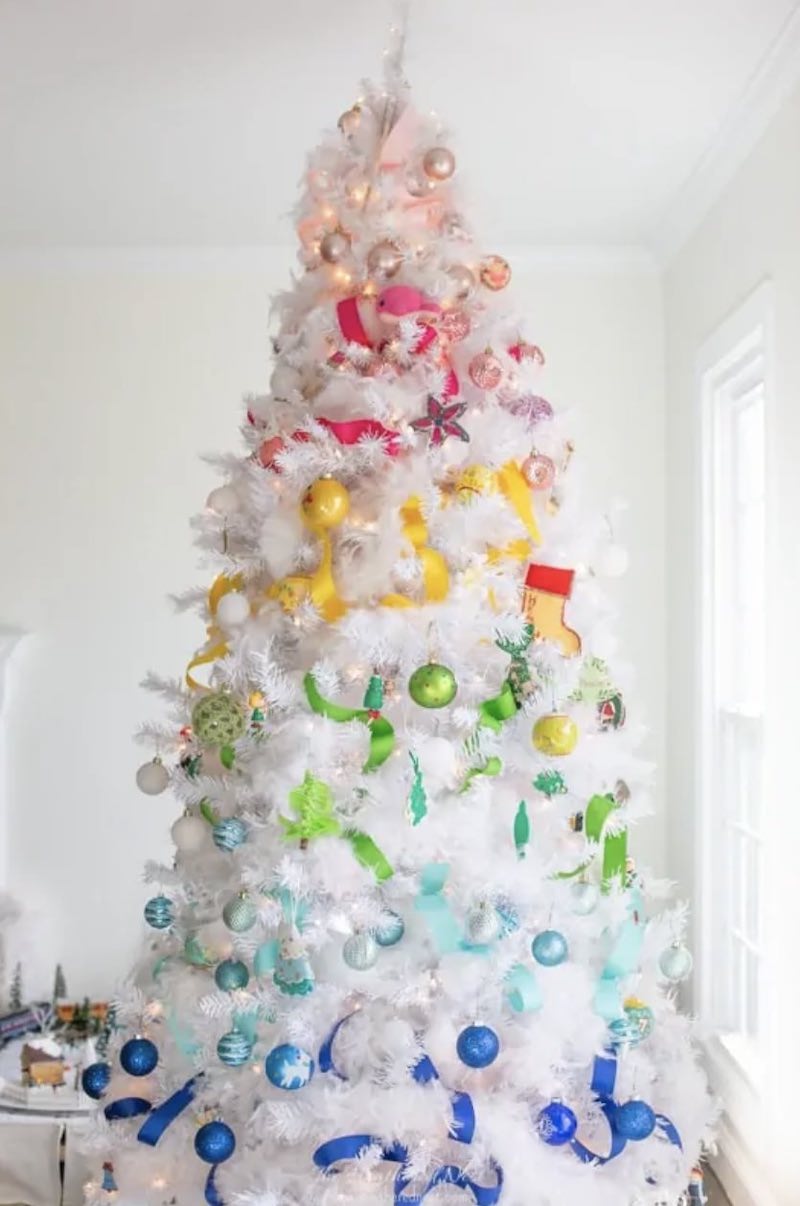 rainbow christmas tree