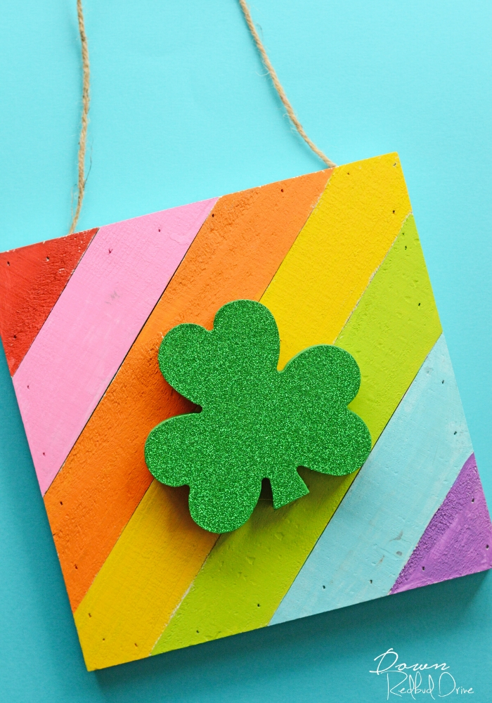 rainbow shamrock art DIY