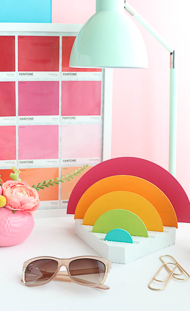 A Rainbow Desk Organizer