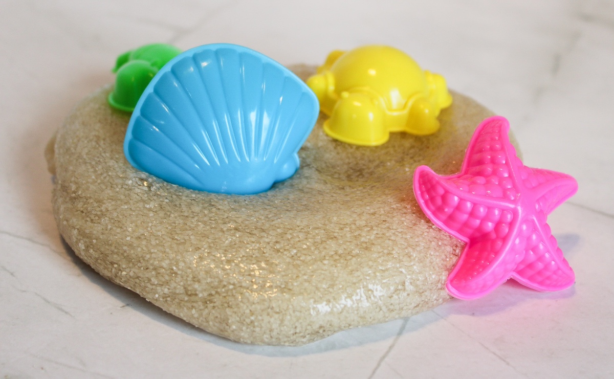 sand slime is beachy fun