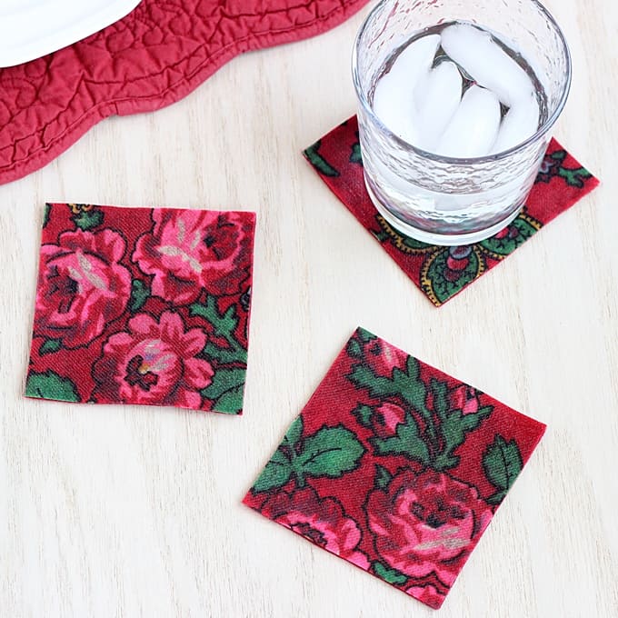 diy fabric coasters