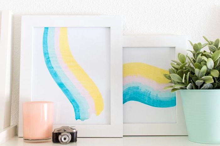 Simple paint scrape art