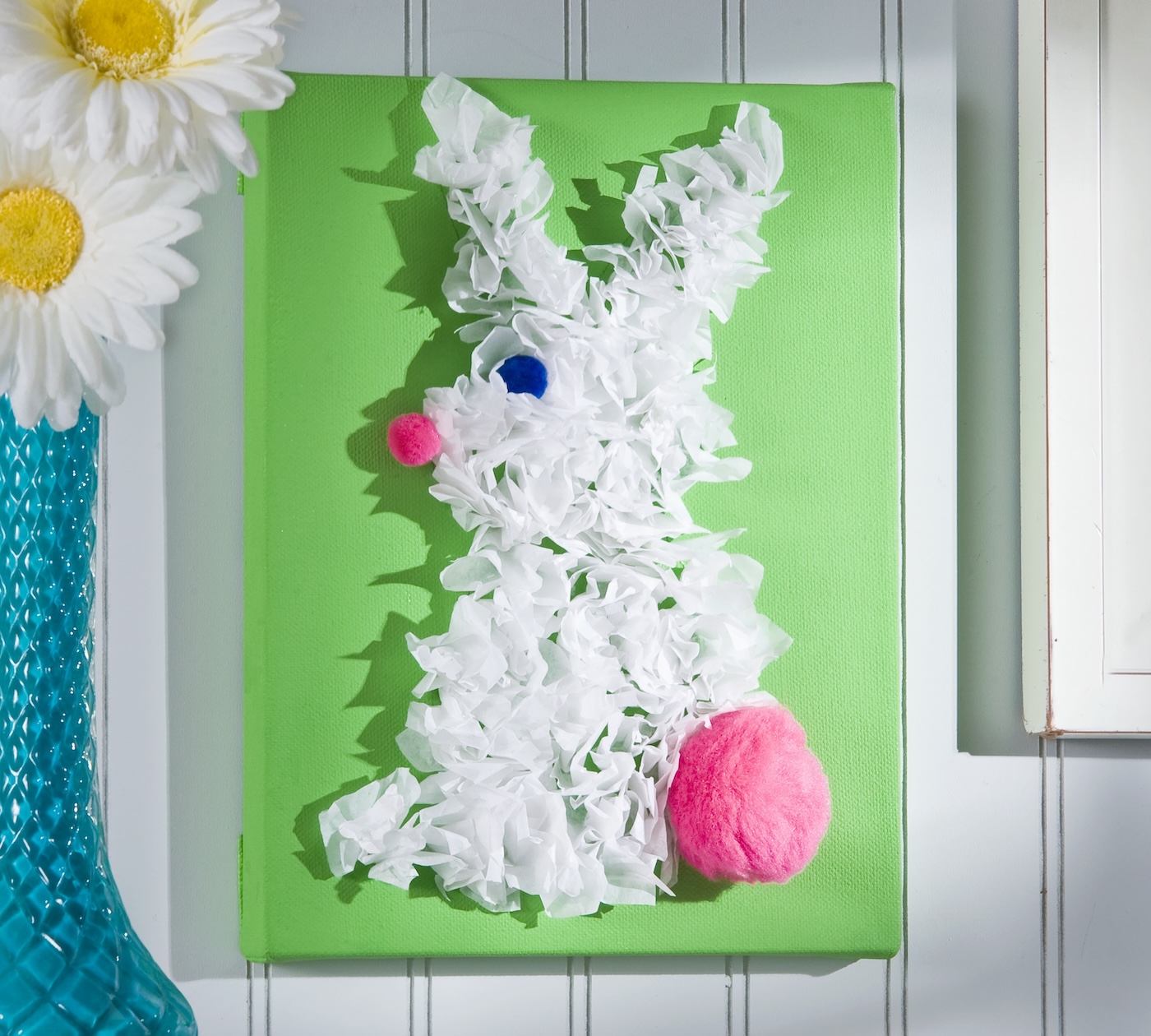 tissue paper bunny craft