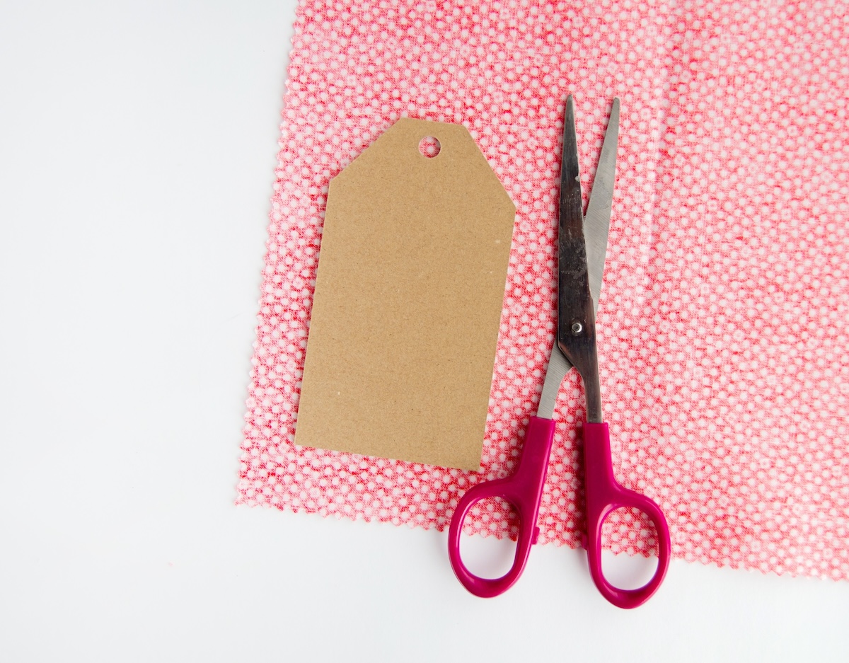 Trace and Cut Tag Shape on Fabric