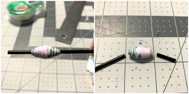 Trim the straw on both ends