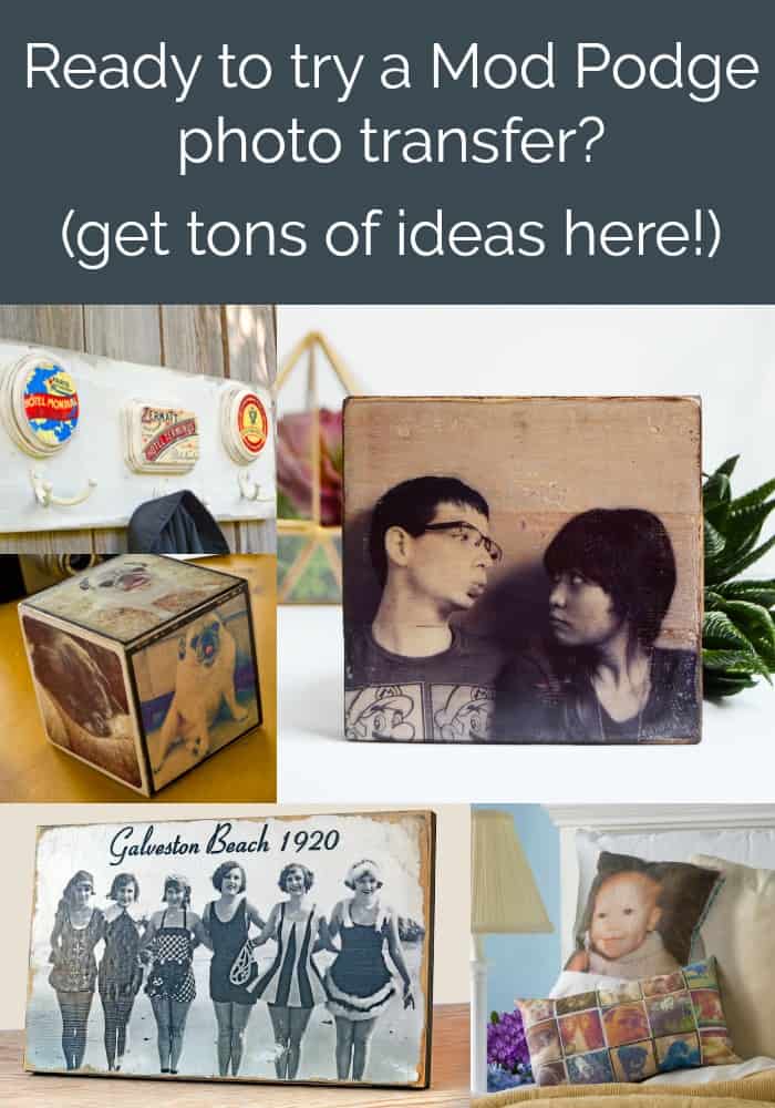 Are you interested in trying a craft with Mod Podge Photo Transfer? Check out this archive of 50 DIY projects. Use photos and graphics to personalize just about anything!