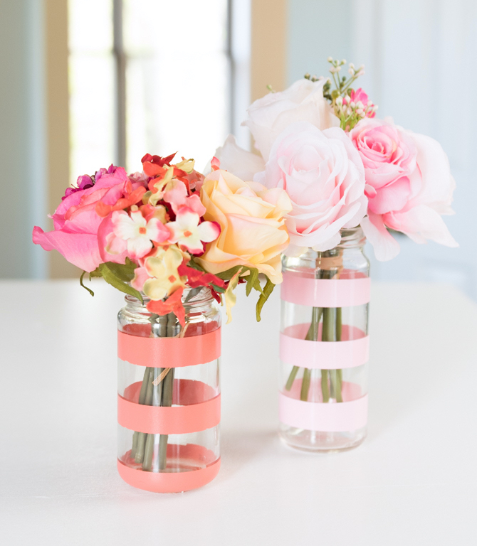 Turn Glass Jars Into Bud Vases