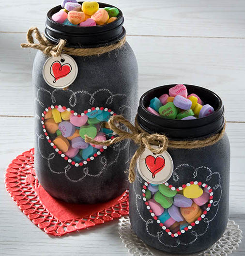 Valentine's Day candy jars