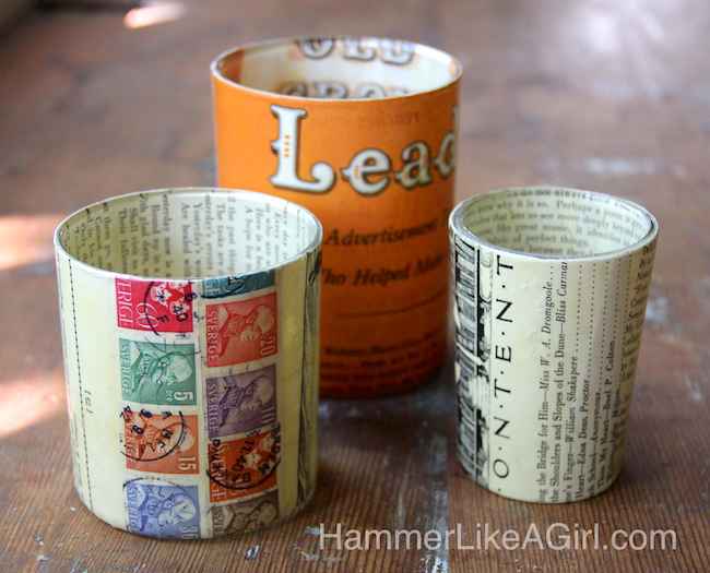 DIY Votive Candle Holders Made with Mod Podge
