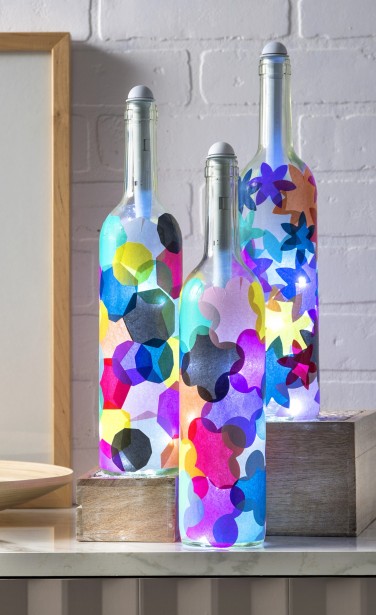 How to make a wine bottle lantern