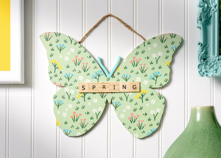 Wood Dollar Tree butterfly decor