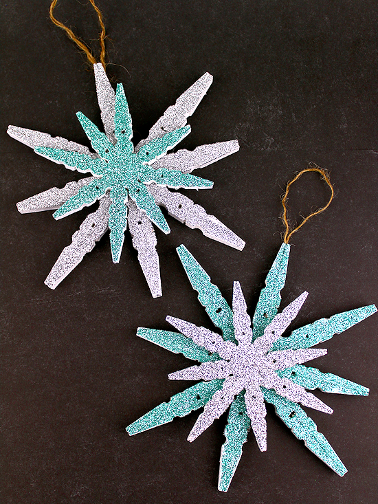 Clothespin Snowflake Craft