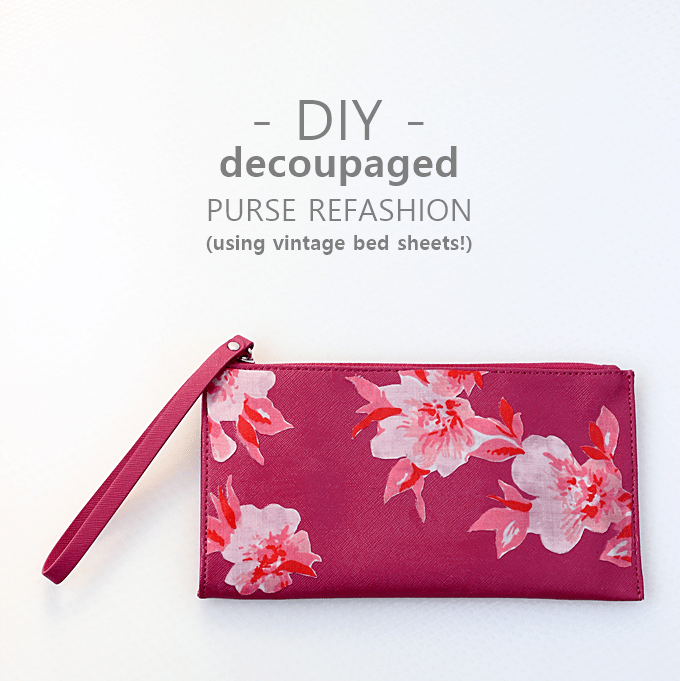 DIY Purse Refashion Using Vintage Florals